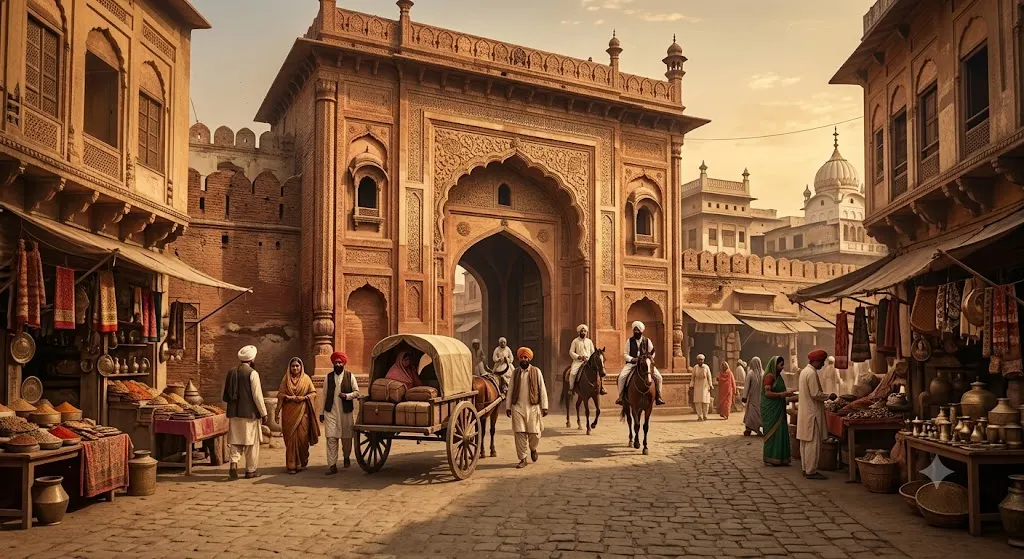Heritage tourism in Punjab featuring ancient stepwells and Mughal-era architecture with Easy Cab India's car rental service