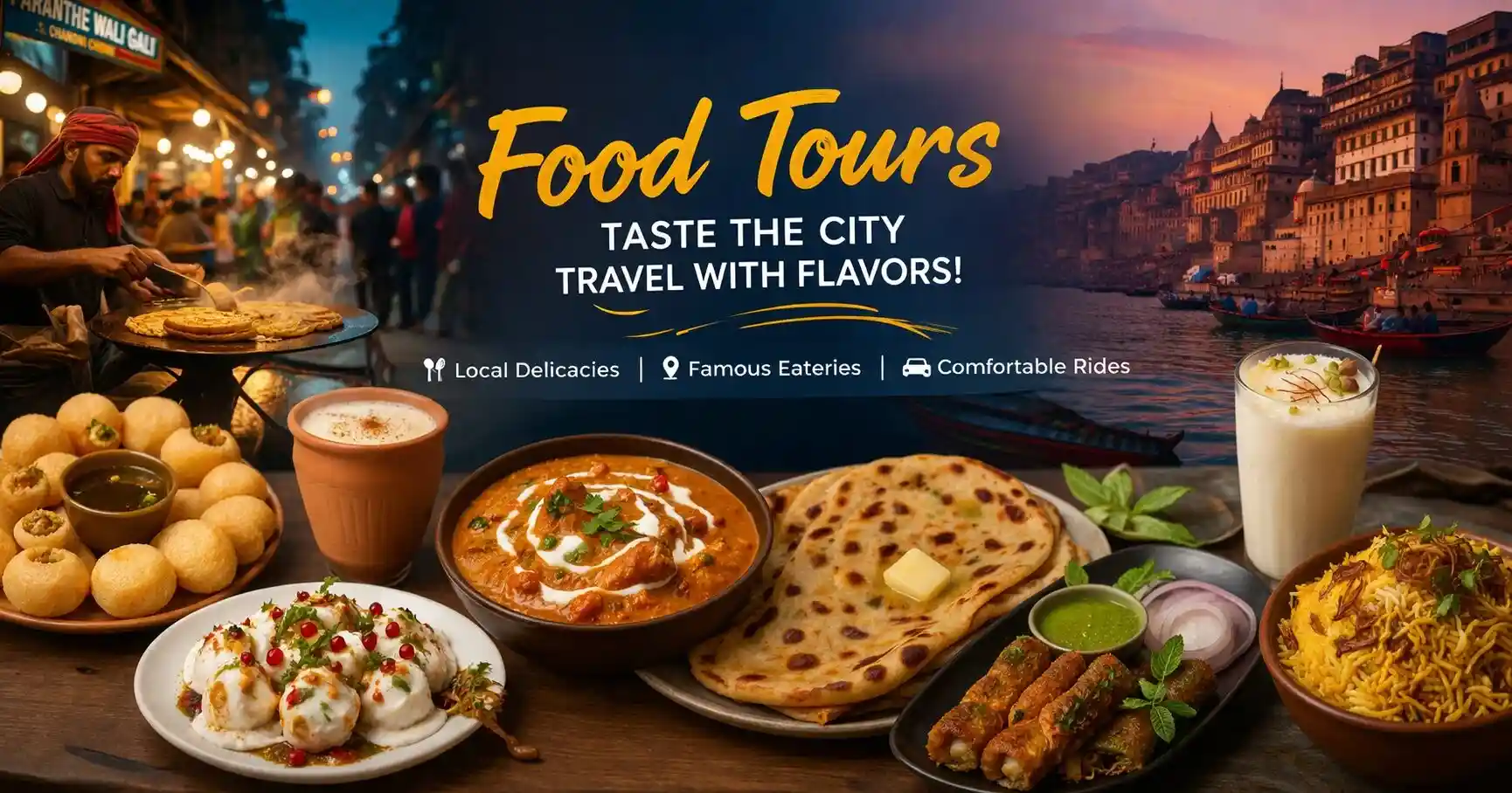 India food tours with street food, heritage sites and traditional Indian cuisine