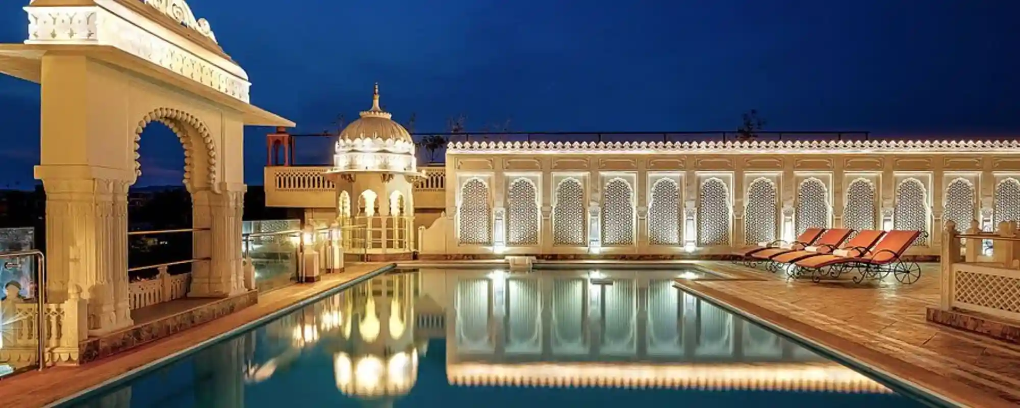 Luxury palace hotel stay in India with traditional architecture