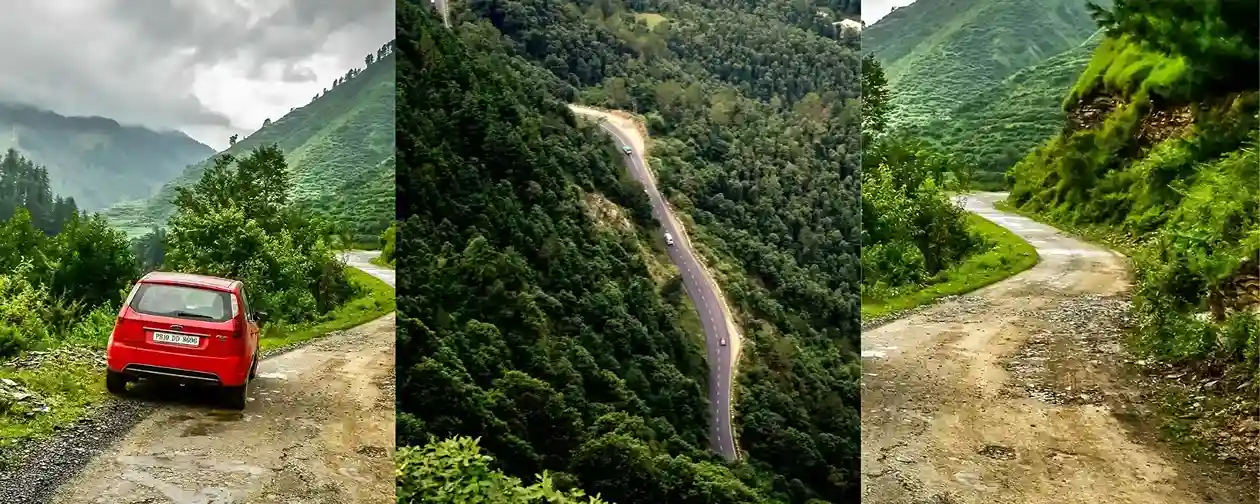 Kullu valley river mountains cab rental Himachal